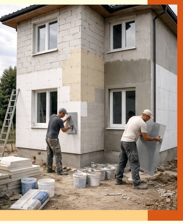 Утепление дома из газобетона в Курске от 4378 руб./м² — заказать у ТепломастерКус
